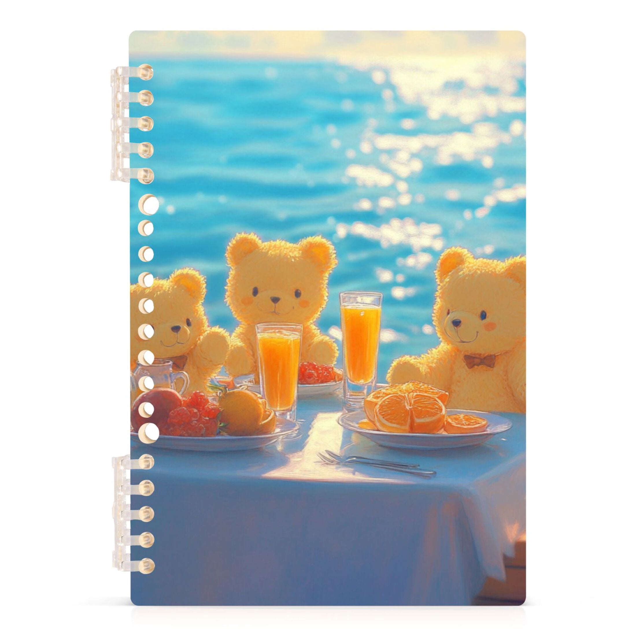 Ckdifva Yellow Bears A5 Ring Binder Notebook Journey Note Diary College ...