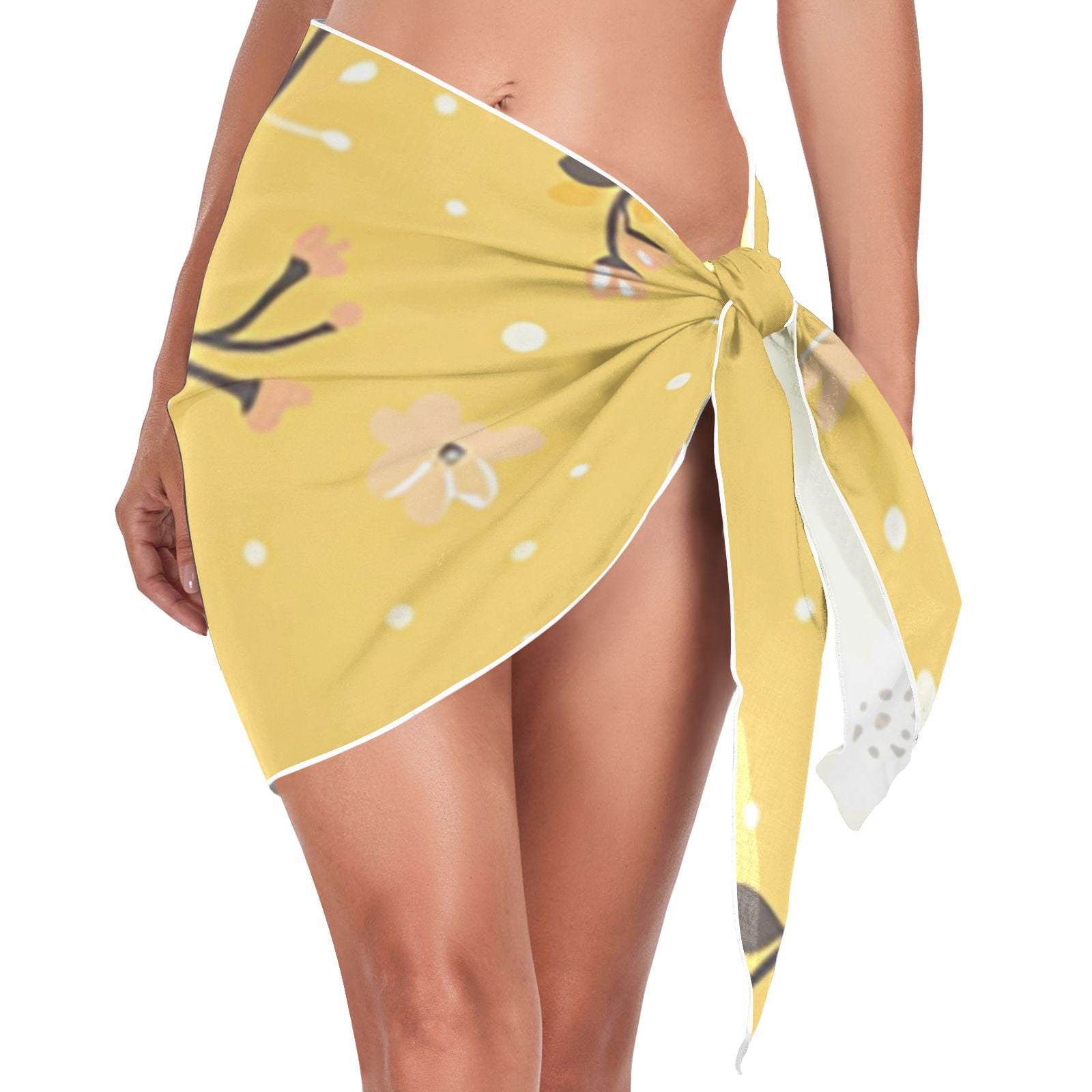 Yellow Cover Ups Bikini Two Piece Set main image 1