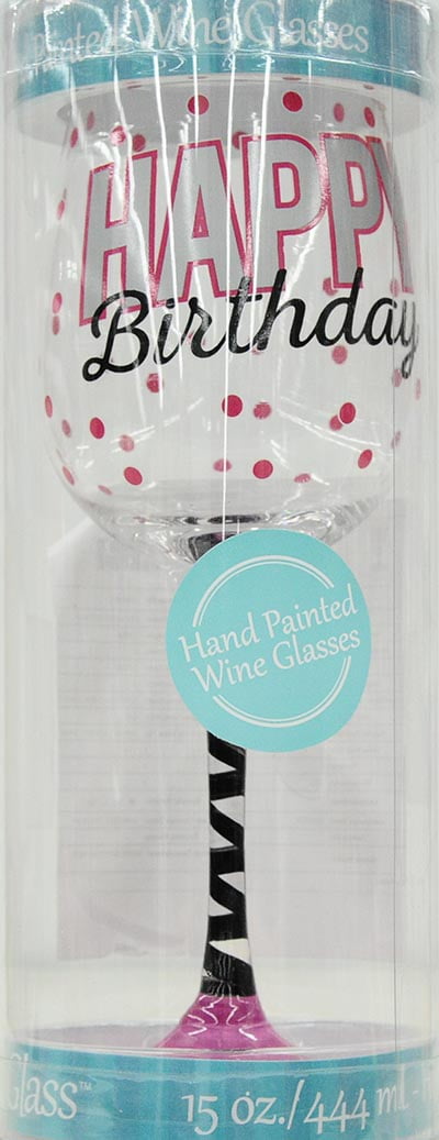 Ckk Home Decore Raise A Glass Wine Glass Happy Bday