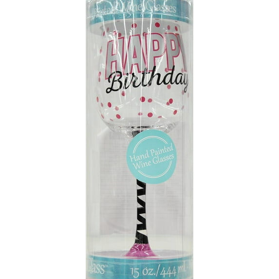 Ckk Home Decore Raise A Glass Wine Glass Happy Bday