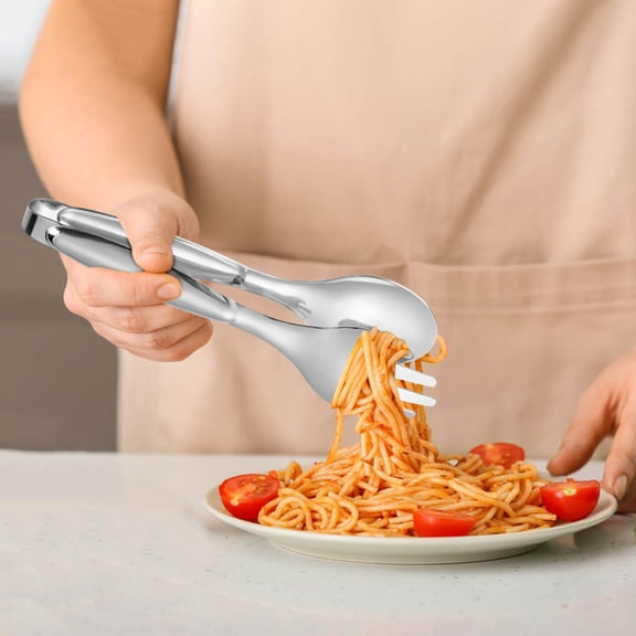 Ckraxd 201 Stainless Steel Food Clip, Kitchen Tongs, BBQ Meat Grabber, Baking Bread Helper, Multi-Functional Serving Utensil, Ergonomic Design, Easy to Clean