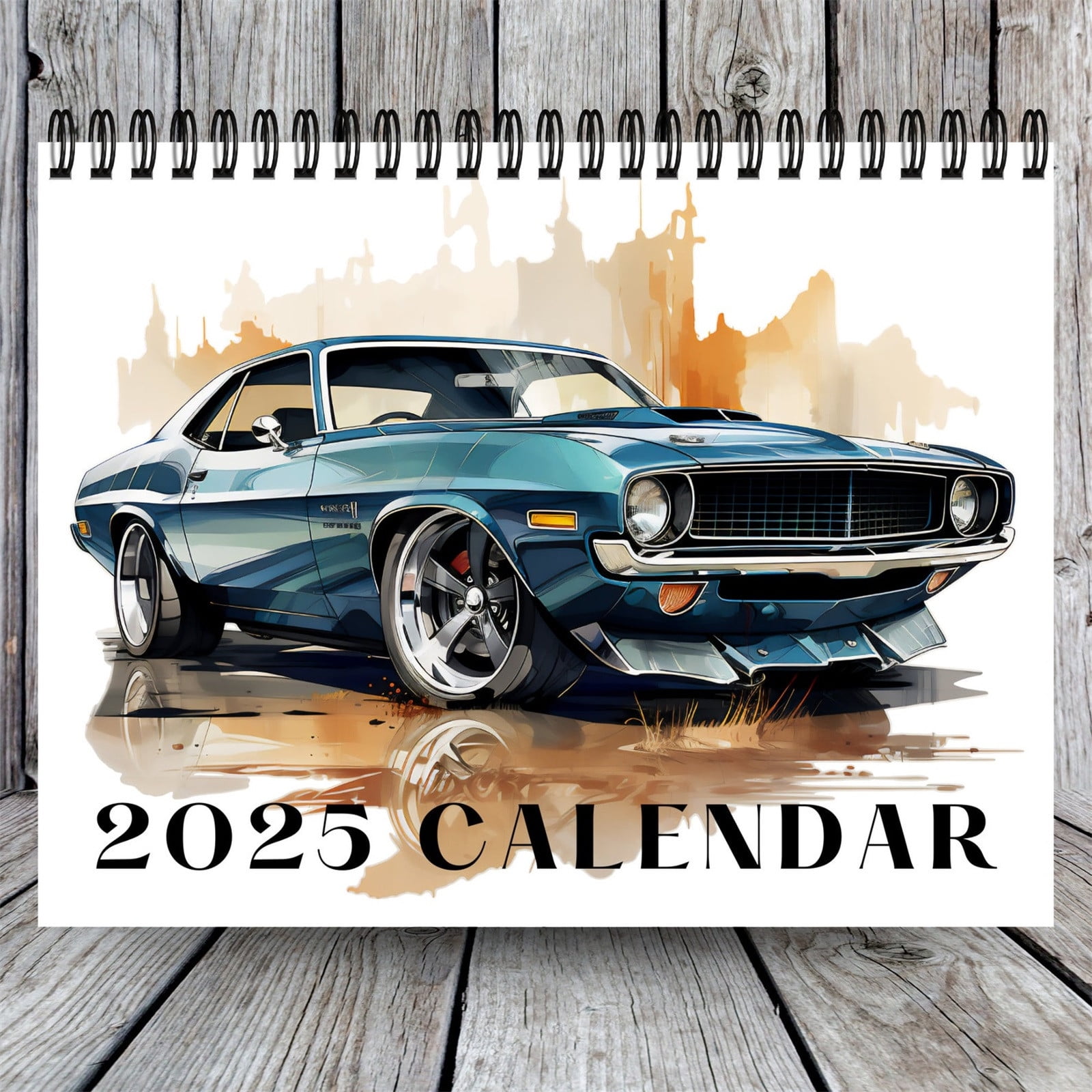 Ckraxd 2025 Retro Car Wall Calendar for Car Enthusiasts, Vintage
