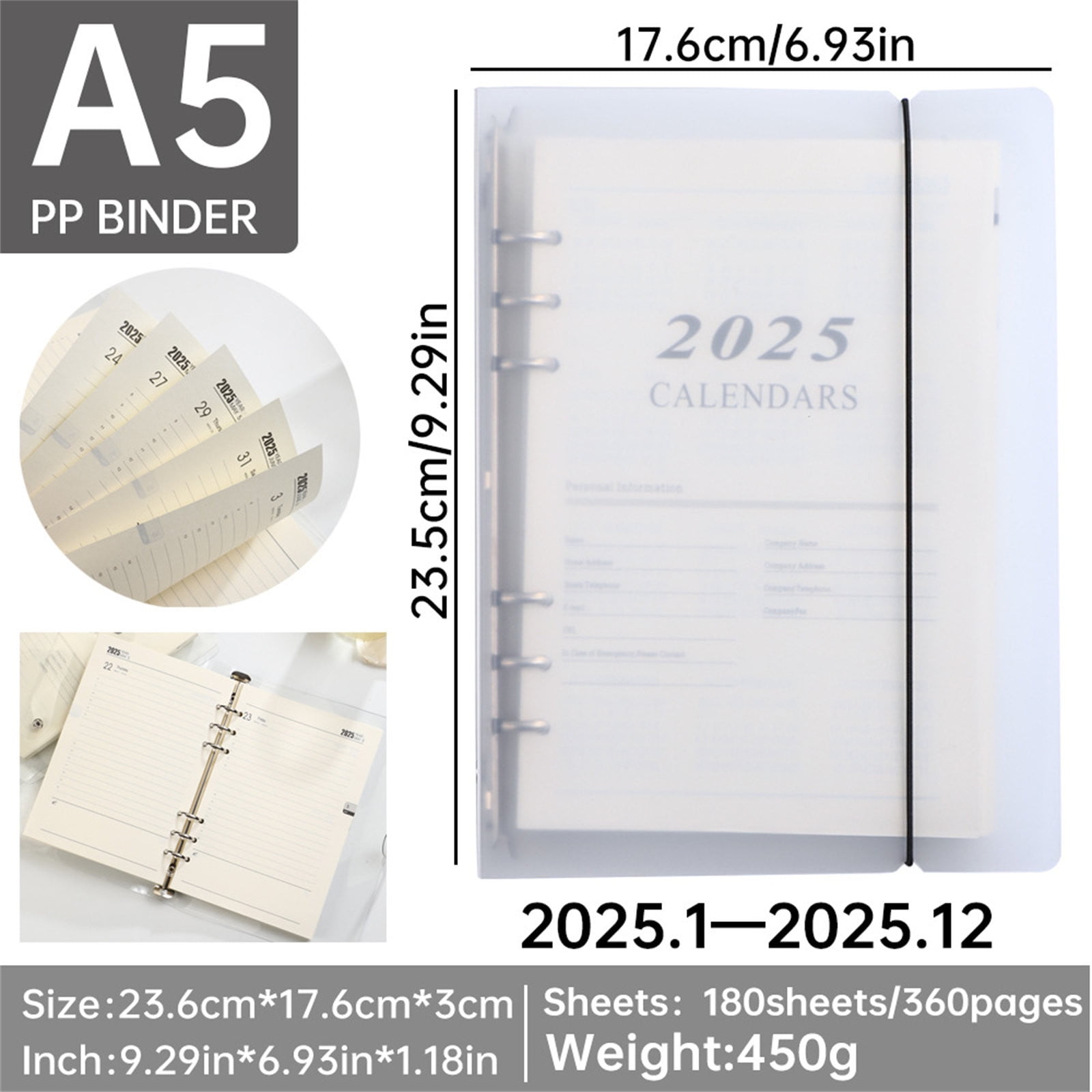 Ckraxd 2025 Schedule Notepad Efficiency Manual Planning Notebooks Daily Calendar Notebook