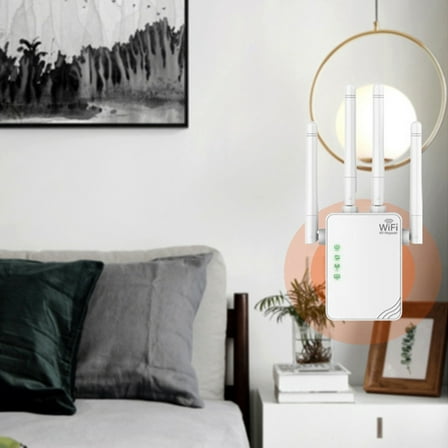 Ckraxd 24GHz WiFi Range Extender with Ethernet Port, Easy Setup for 80211b/g/n Routers, Enhances Wireless Signal Coverage