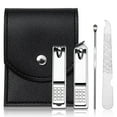 thumbnail image 1 of Ckraxd 4-Piece Nail Clipper Set with Ear Picks - Stainless Steel Manicure Tools for Trimming and Grooming - Durable, Elegant & Practical Nail Care Kit, 1 of 1