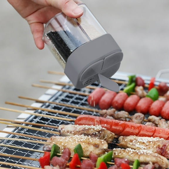 Ckraxd 4 in 1 Spice Dispenser Set, Clear Condiment Jar, Kitchen Storage, Lightweight and Hygienic, Easy Clean, Ideal for Cooking and BBQ