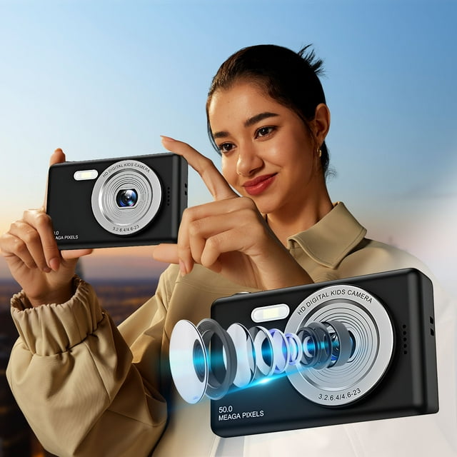 Ckraxd 48Megapixel Student Camera with 4K Video, Portable Digital