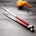 thumbnail image 1 of Ckraxd BBQ Food Clip Stainless Steel 25.5CM Non-Slip Grip Barbecue Clamp for Outdoor Grilling, Easy to Clean and Sturdy Cooking Utensil, 1 of 8