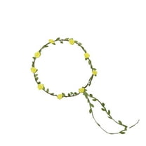 Ckraxd Beach Rose Flower Headband Wreath for Women, Floral Hair Accessory, Stylish Flower Crown for Parties, Weddings, Dances, and Photoshoots - Easy to Wear