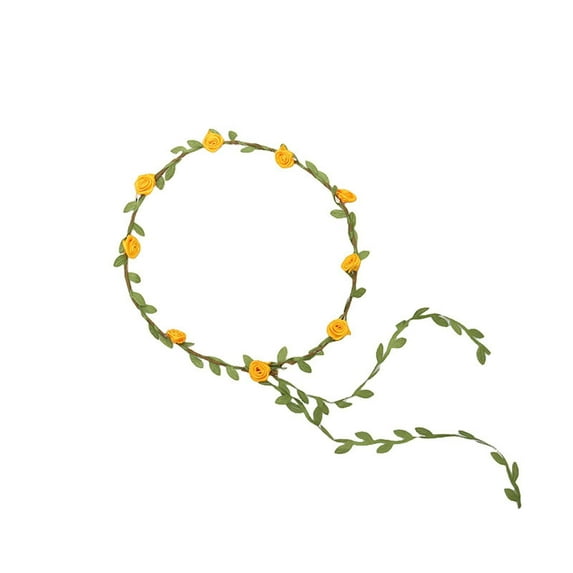 Ckraxd Beach Rose Flower Headband Wreath for Women, Floral Hair Accessory, Stylish Flower Crown for Parties, Weddings, Dances, and Photoshoots - Easy to Wear