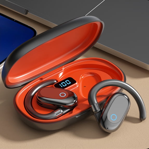 Ckraxd Bluetooth 5.4 Hanging Ear Headphones, Low Latency True Wireless Earphones, Type-C Fast Charging, Great for Sports and Music