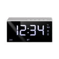 thumbnail image 1 of Ckraxd Bluetooth Mirror Clock Speaker Mini Audio FM Radio Compact Design Dual Alarm and Card Playback for Home and Office Use, 1 of 2