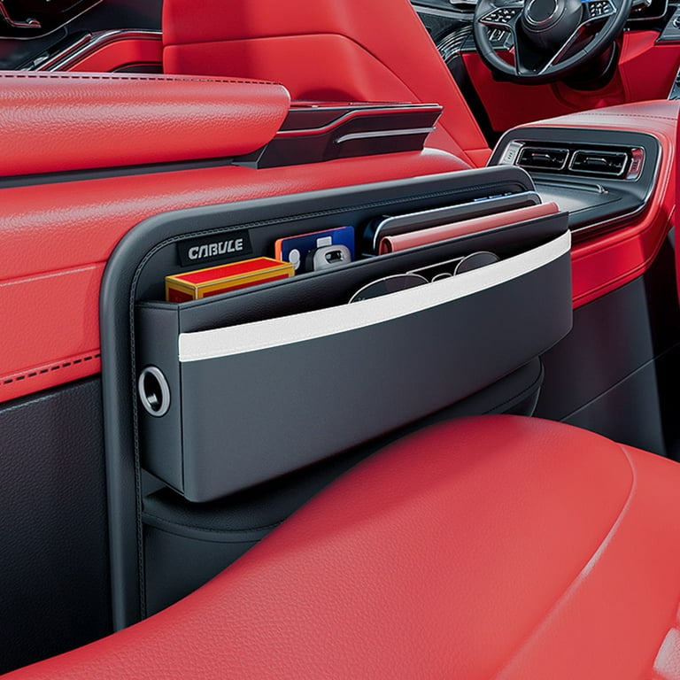 Ckraxd Car Seat Gap Filler Organizer with Textured Leather Phone Charging Port and Anti Slip Sponge Pad for Safe Storage and Easy Access to Car