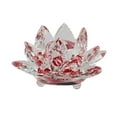thumbnail image 1 of Ckraxd Crystal Lotus Candle Holder, Colored Crystal Glass Tea Lamp, Buddhist Decor, Elegant Long-Lasting Light for Home and Event Decoration, 1 of 1