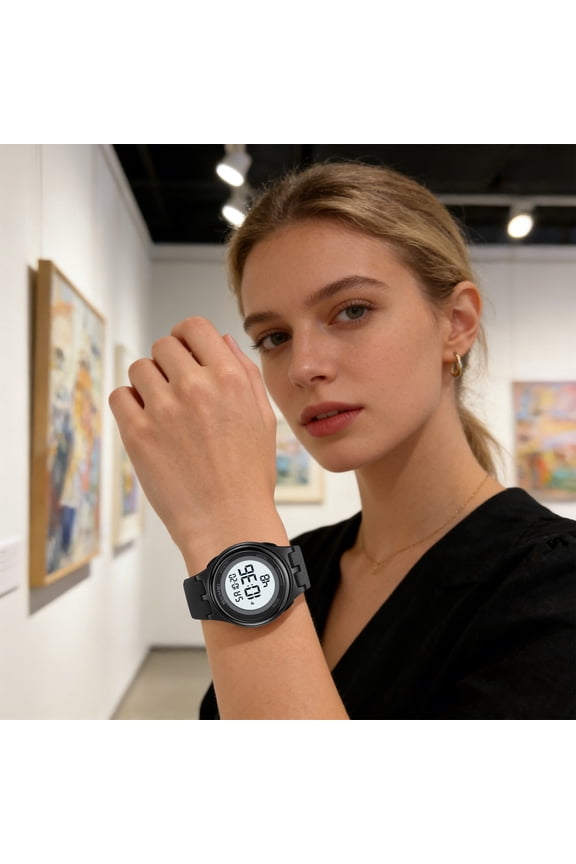 Digital Waterproof Watch, Electronic Wristwatch, Clear Display, Adjustable Strap, Lightweight Design, Daily Timekeeping, Practical Gift, for Outdoor Activities and Daily Wear