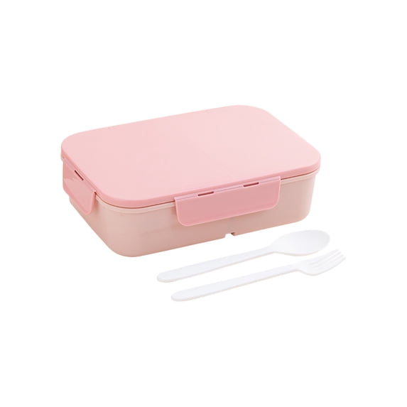 Ckraxd Divided Flip Over Lunch Box, Leak Proof Plastic Container with Sealing Ring, Microwave Safe for Office Use, Insulated Meal Prep Box