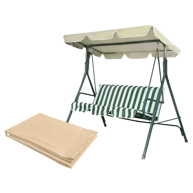 Ckraxd Double Oxford Cloth Garden Swing Seat Cover Set for Outdoor Patio 2 Person Canopy Top with UV Protection Easy Installation