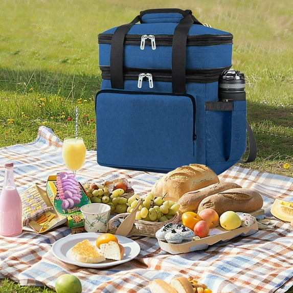 Ckraxd Expandable Insulated Cooler Bag Extra Large 18L Heavy Duty Waterproof Oxford Cloth for Outdoor Picnic Travel Work