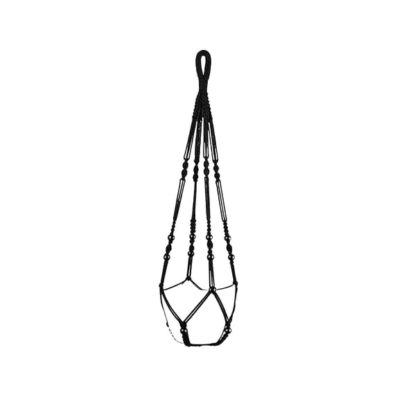 Ckraxd Handcrafted Cotton Rope Hanging Basket, Woven Net Home Decor for Indoor Outdoor Flower Pots, Adjustable Planter Holder for Plants, Succulents, and Vines, Boho Style