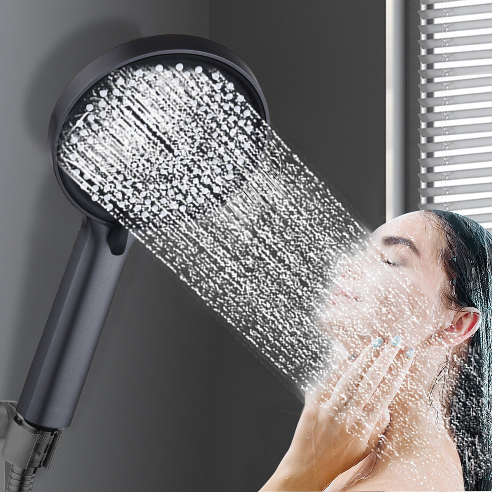 Ckraxd High Pressure Shower Head 3 Modes Adjustable Showerheads Saving ...