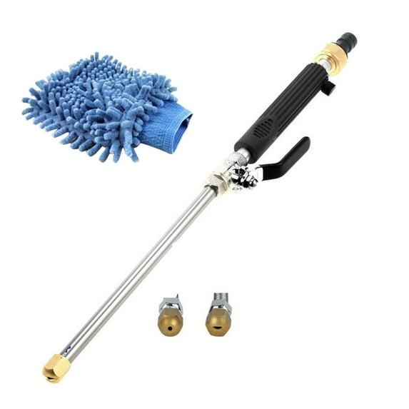 Ckraxd High Pressure Washer Spray Nozzle for Car Cleaning & Garden Irrigation - Aluminum, Copper & TPR Material, Adjustable Water Gun with Gloves