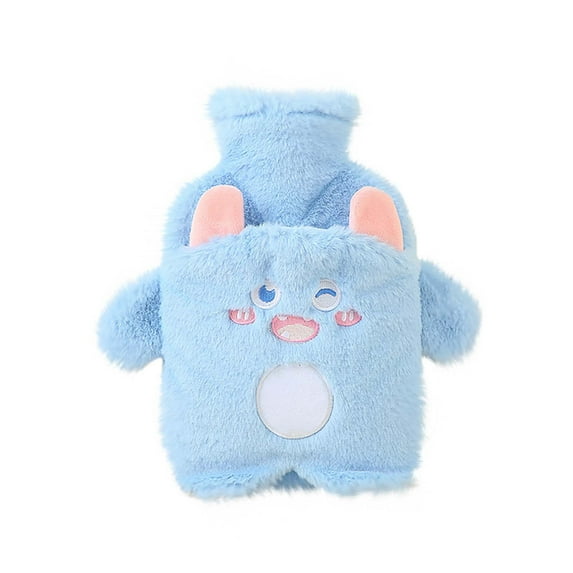 Ckraxd Insulated Plush Hot Water Bag Hot Water Bottle Hand Warmer Heat Pack for Pain Relief Menstrual Cramps Neck Shoulder Back Waist Comfort Soft Cover Reusable Heating Pouch