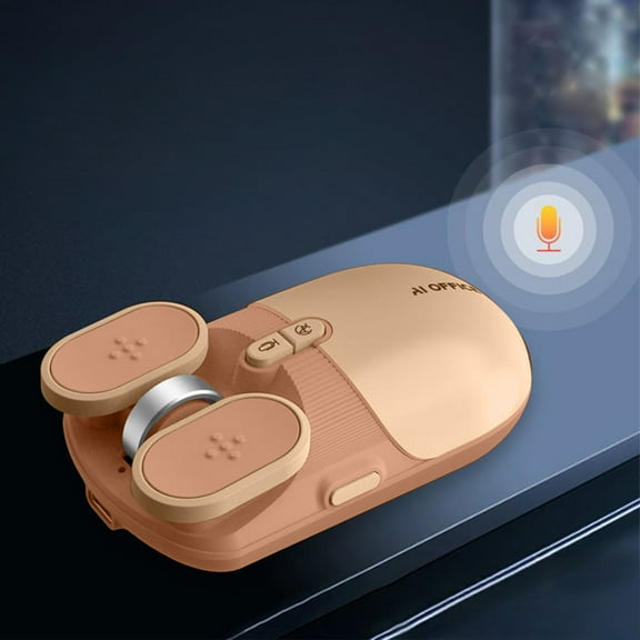 Ckraxd Intelligent Multi-Language Voice Input & Translation Rechargeable Mouse with Macro Programming for Laptops, Computers, and Tablets - Dual Bluetooth & 24GHz Connection