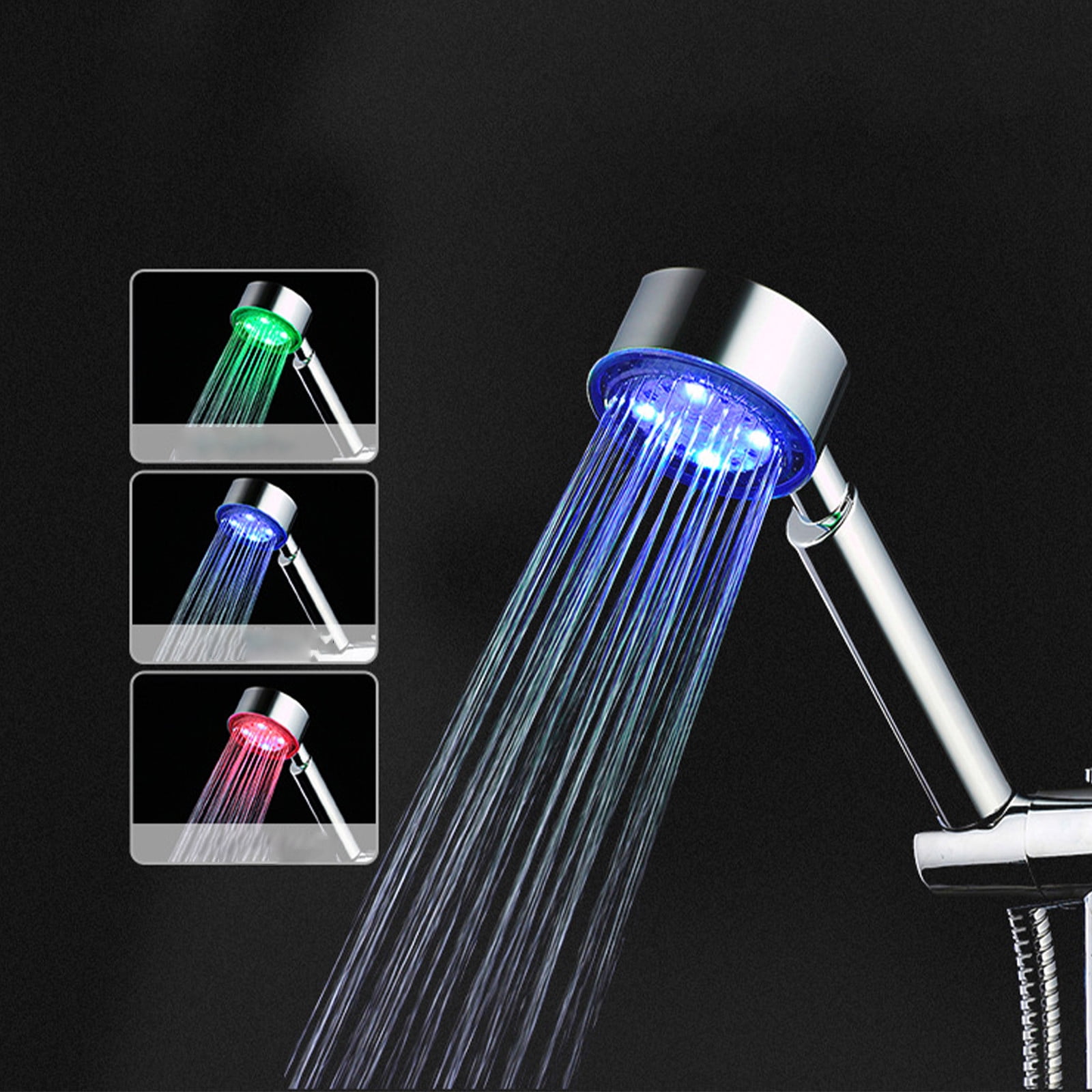 Ckraxd LED Temperature Controlled Shower, Shower Head, Shower Set