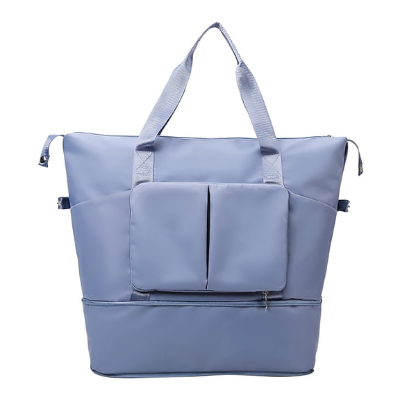 Ckraxd Large Capacity Travel Shoulder Bag, Wet and Dry Separation, Expandable Design, Multi-Pocket Folding Travel Tote for Men and Women