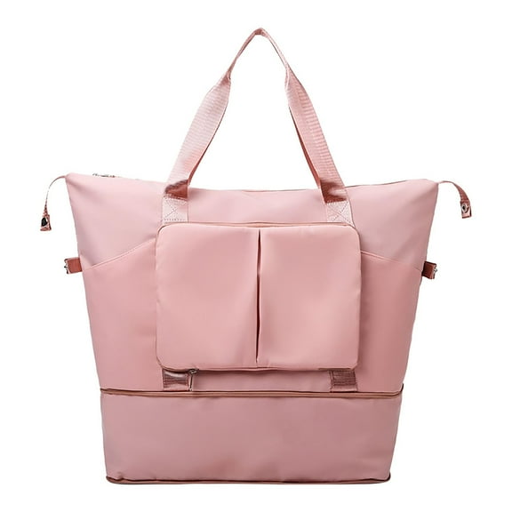 Ckraxd Large Capacity Travel Shoulder Bag, Wet and Dry Separation, Expandable Design, Multi-Pocket Folding Travel Tote for Men and Women