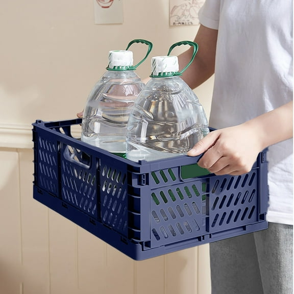 Ckraxd Large Folding Storage Basket for Snacks, Stationery, and Cosmetics - Durable, Space-Saving Organizer for Home, Office, and Outdoor Use