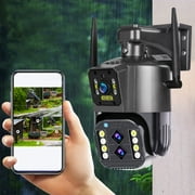 Ckraxd Lens Smart Linkage 10x Zoom Camera with 4 Million Ultra Clear Full Color Night Vision, WiFi, and Bidirectional Voice Intercom - Outdoor IP66