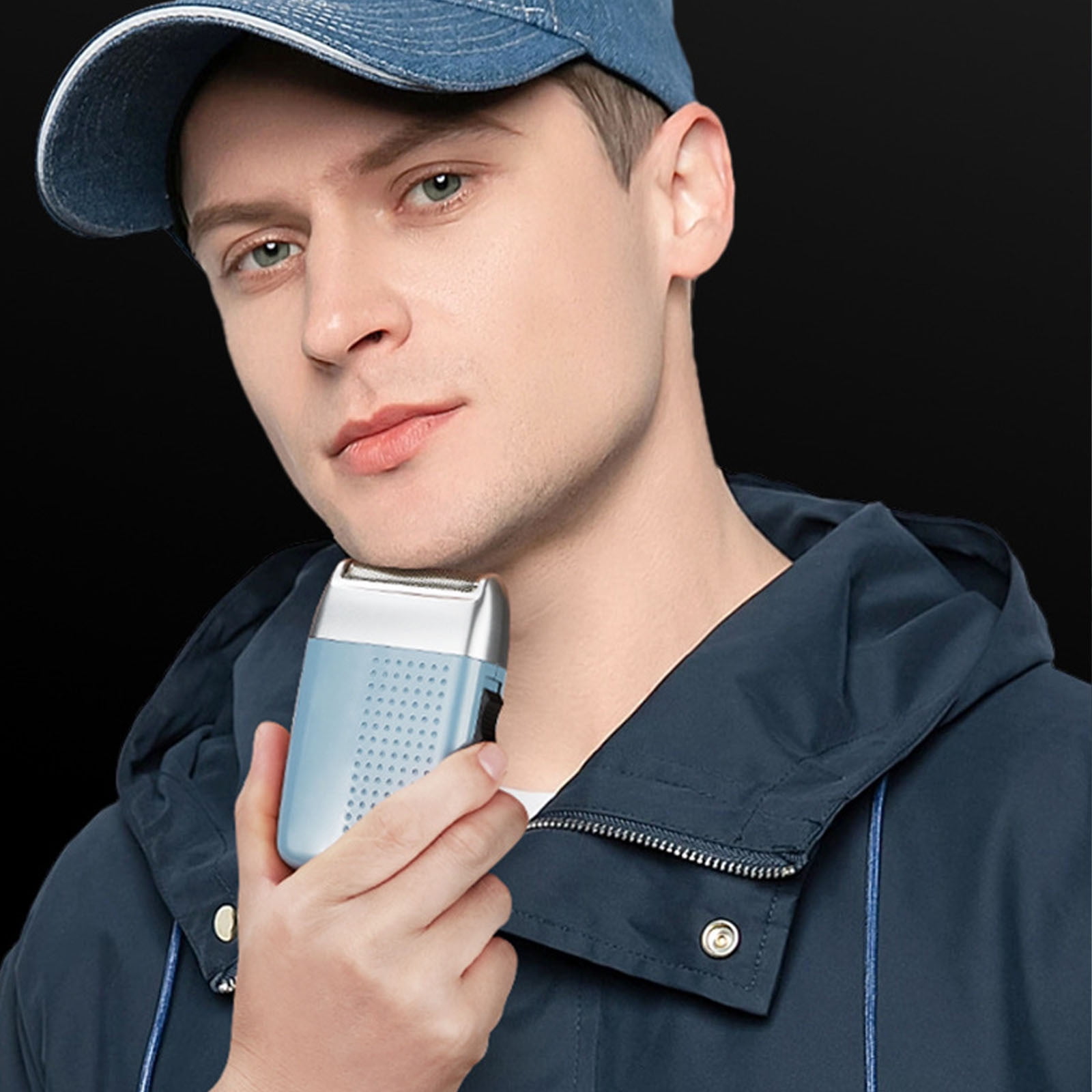 Ckraxd Mini Portable Body Wash Head USB Rechargeable Men's Beard Knife