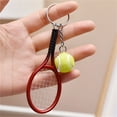thumbnail image 1 of Ckraxd Mini Tennis Racket Keychain, Tennis Keychain Pendant, Sports Equipment Gift, Durable Alloy & Plastic, Ideal for Handbags & Keys, Great for All Occasions, 1 of 2