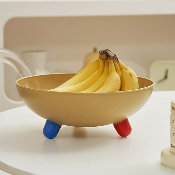 Ckraxd Multi-Color Fruit Tray Large Capacity Plastic Snack Serving Bowl for Living Room Coffee Table Parties and Entertaining 2024