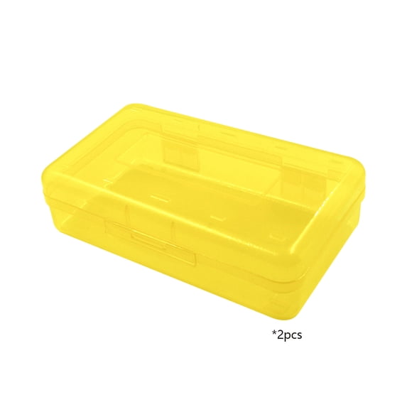 Ckraxd Multi-Functional Transparent Plastic Pencil Box with Large Capacity, Durable and Lightweight Storage Case for Art Supplies, Ideal for Stationery Organization