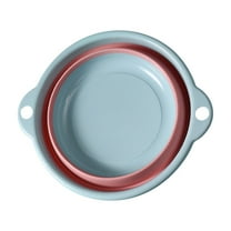 Ckraxd Multi-Purpose Wash Basin Foldable Rubber Tub Space-Saving Dishwashing Sink Portable Camping Ice Bucket for Home and Outdoor Use