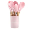 thumbnail image 1 of Ckraxd Non-Stick Cookware Set 12-Piece Silicone Kitchen Utensils with Wooden Handles for Cooking and Baking, Heat Resistant, BPA Free, 1 of 1