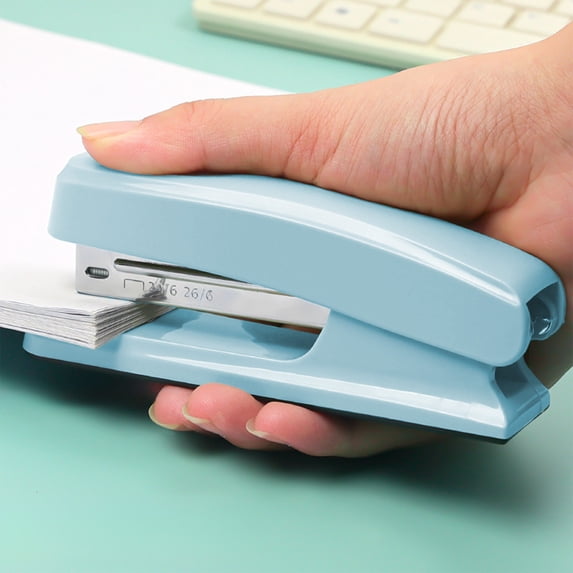 Ckraxd Portable Stapler Energy Saving Small Stapler Multi-color Handy Office Binding Machine Durable Paper Stapler for Easy Use