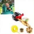 thumbnail image 1 of Ckraxd Propane Refill Adapter Elbow with Gauge and Valve, Solid Brass for 1LB Tank, Easy to Operate, Ideal for Camping and Grilling, 1 of 9