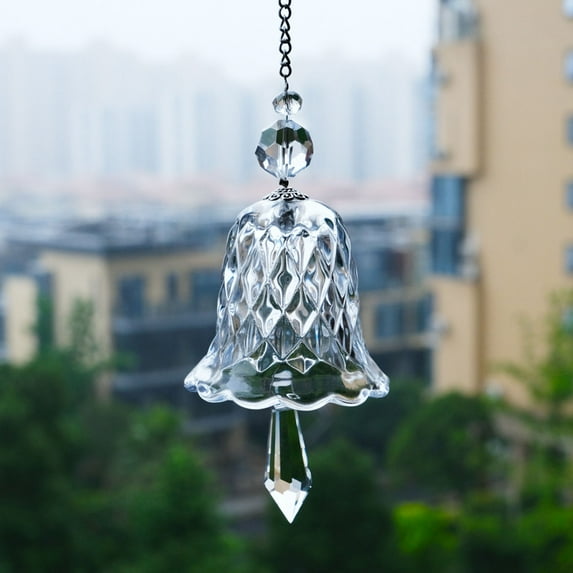 Ckraxd Rainbow Crystal Wind Chime Hanging Ornament 115mm Suncatcher for Home Decor, Wedding, Garden, Office - Multi-Purpose Colorful Decoration
