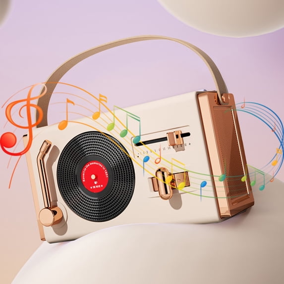 Ckraxd Retro Bluetooth Stereo Portable Outdoor Home Stereo Classical Portable Plug-in U Disk Stereo