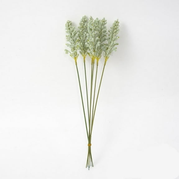 Ckraxd Small Fresh Imitation Hand-made Rice Seed Ear Bouquet, Plastic Flower Arrangement, Dried Flower Material, Photography Decoration Props, Each Bunch of Six