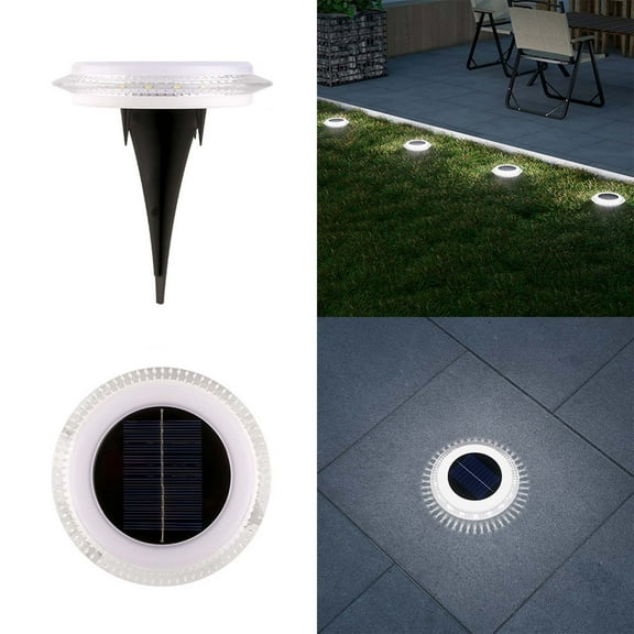 Ckraxd Solar Buried Lights 4PC Outdoor Waterproof Garden Landscape Plug Light Bright LED Courtyard Lighting for Pathway and Yard Decor