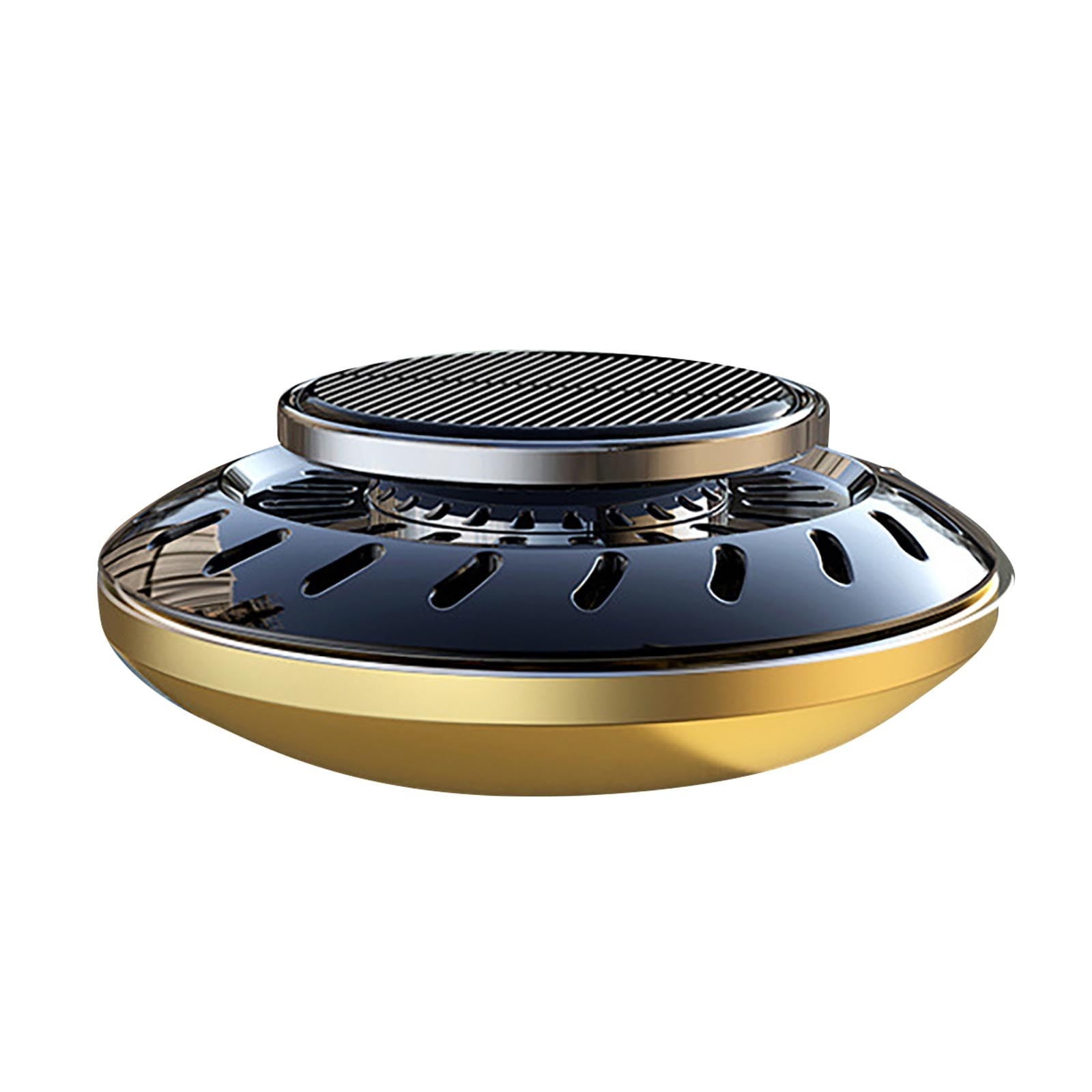 Ckraxd Solar Rotating Car Aromatherapy Diffuser with Beech Wood Design ...