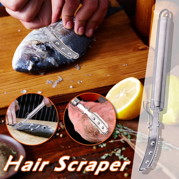 Ckraxd Stainless Steel Hair Removal Scraper Knife - Multi-Functional Animal Grooming Tool for Efficient Pig and Poultry Hair Shaving - Ergonomic Design