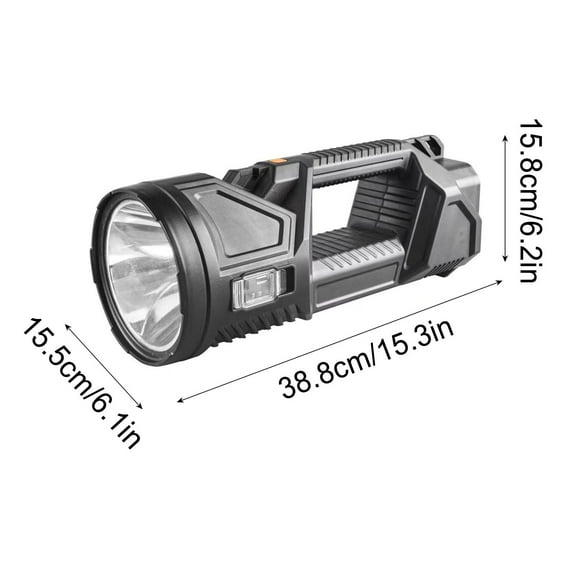 Ckraxd Super Bright Portable Flashlight High Lumens LED with Long-Range Lighting Power Bank Function for Outdoor Camping Emergency Use