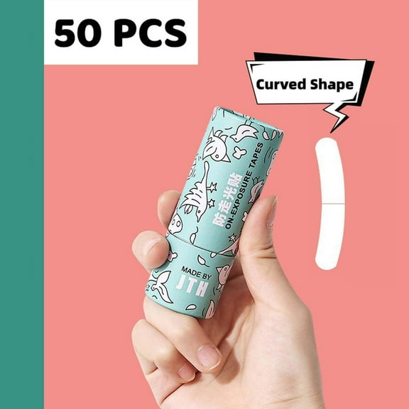 Ckraxd Underwear Double-Sided Tape, Invisible Clothing Adhesive, Non-Slip Fashion Tape, Chest Cover Patch, Dress and Shirt Securement, 50pcs Adhesive Strips