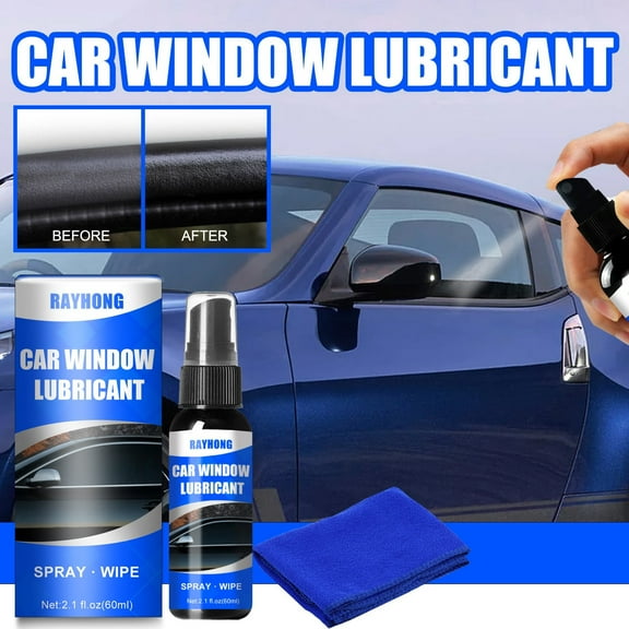 Ckraxd Window Lubricant Spray for Glass Noise Elimination, Sunroof Track Sealant, 60ml - Reduces Friction and Prolongs Rubber Life