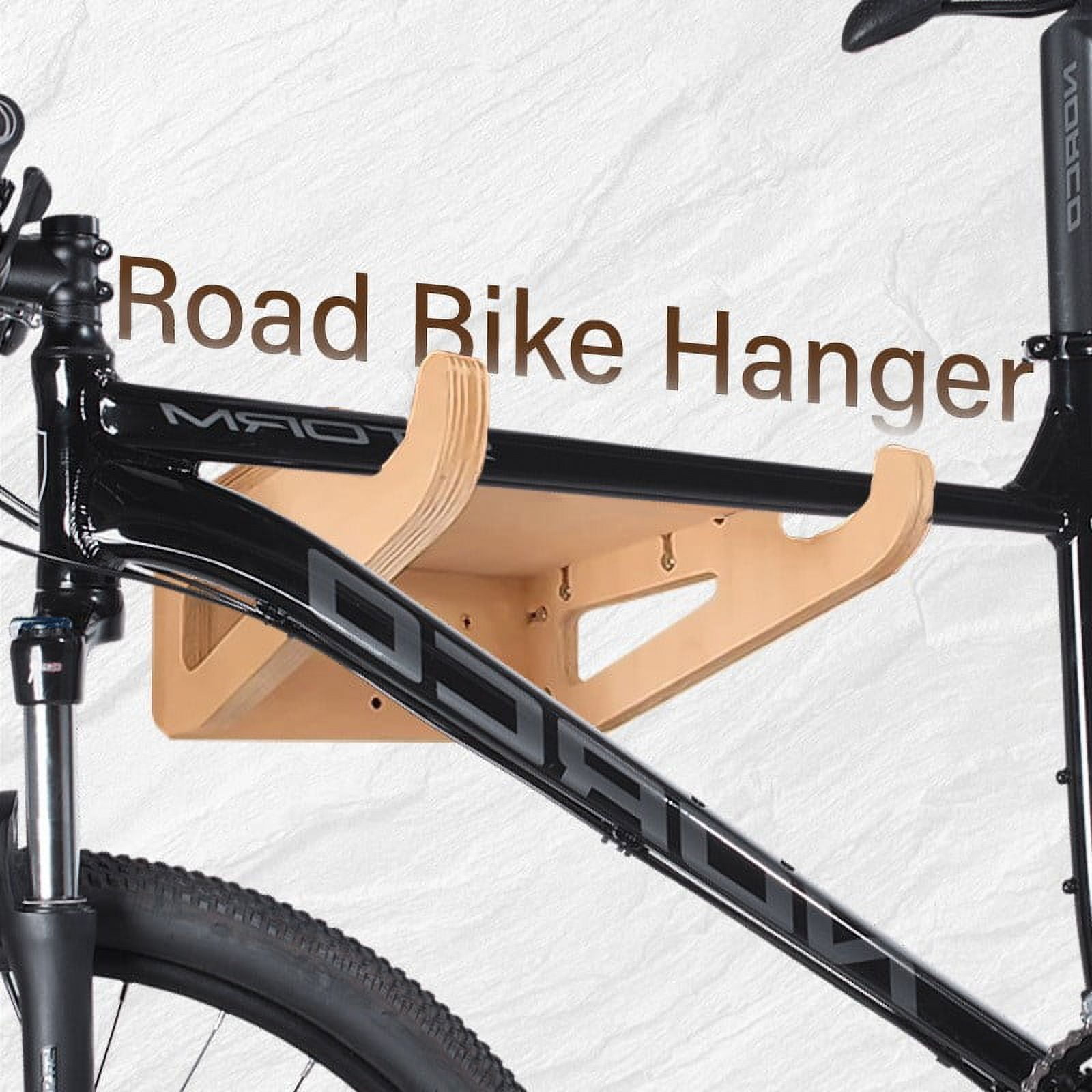 Ckraxd Wooden Road Bike Wall Mount Bicycle Wall Mount Compact Wall Bike